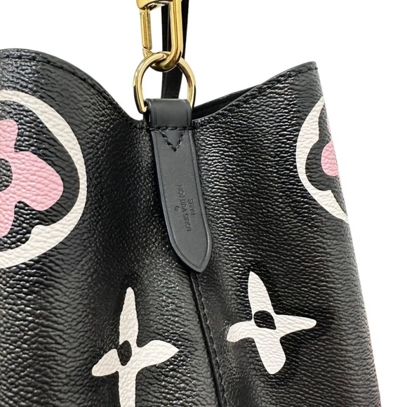 Louis Vuitton Neo Noe Black Bucket Bag Wild at Heart Giant Monogram MK Leopard - Picture 6 of 11